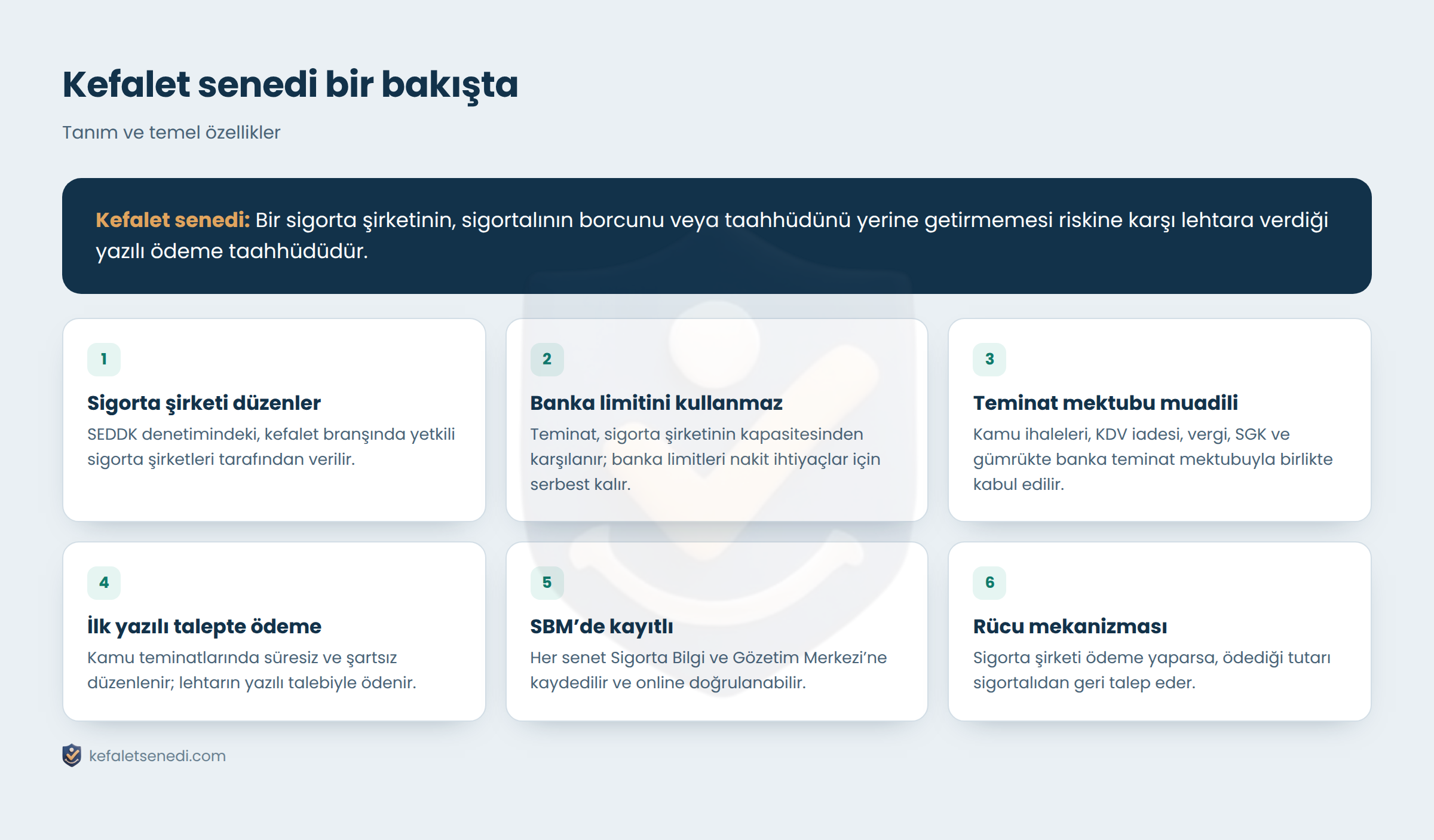 Kefalet senedi bir bakışta: tanım ve altı temel özellik